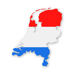Fototapeta premium Netherlands Flag Country Contour Vector Icon