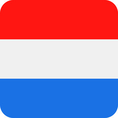 Netherlands Flag Vector Square Flat Icon