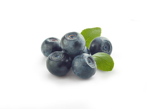 Bluberries with leaves