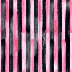 Pink and black striped seamless pattern