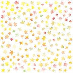 Simple abstract background with autumn maple leaves. Vector illustration