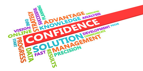 Fototapeta premium Confidence Word Cloud