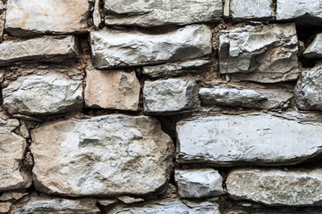 Close up view of stone wall