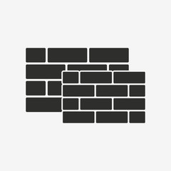 Brick wall vector icon.