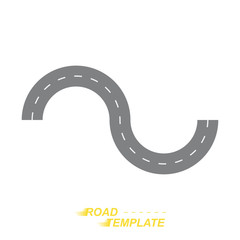 A round road template on a white background. Flat vector illustration EPS 10