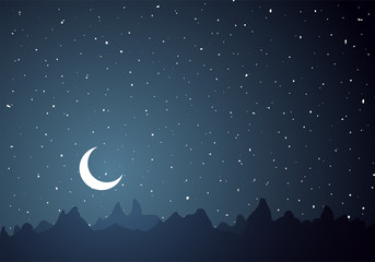 Naklejka na ściany i meble night sky illustration