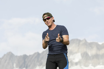 Fototapeta premium Cool and handsome man allows himself a fun