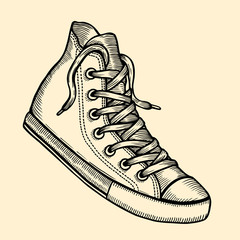 illustration with sneakers.