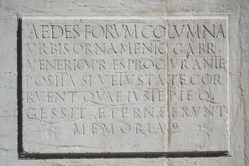 Ancient Latin inscription	