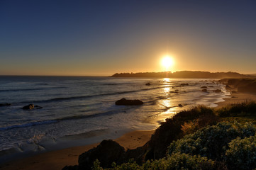 Fototapeta na wymiar Sunset on the beach (CA-1)