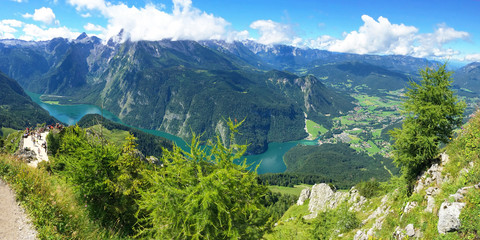 Views from Jenner Aussichtsplattform on Mount Jenner, Berchtesgaden National Park