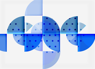 Circle elements on black background