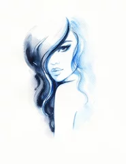 Bilden. Modeillustration. Schönes Frauengesicht © Anna Ismagilova