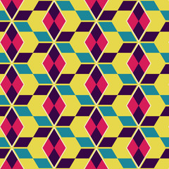 Seamless mosaic pattern. Geometric background. Vector Illustration.