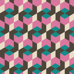 Seamless mosaic pattern. Geometric background. Vector Illustration.
