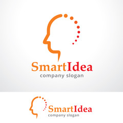 Smart Idea Logo Template Design Vector, Emblem, Design Concept, Creative Symbol, Icon