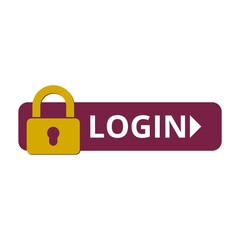 Login icon, Secure access button