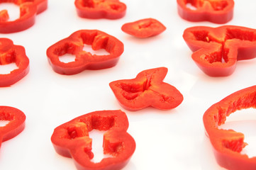 red abstract of pepper rings