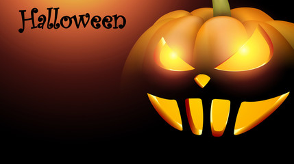 Background with orange halloween pumpkin.