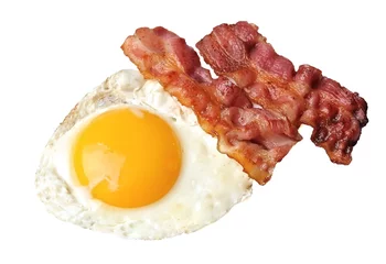 Wall murals Fried eggs Fried eggs and bacon . Breakfast