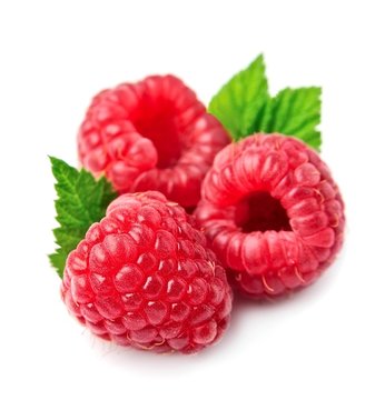 Sweet raspberry on white backgrounds.