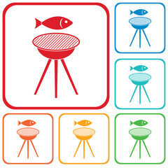 Grilled fish icon