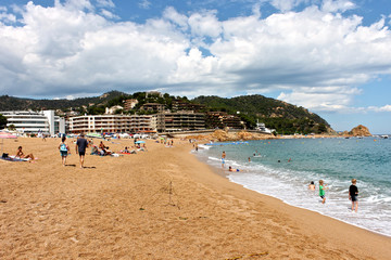 Views of the Mediterranean coast from Tossa de Mar, Catalonia, Spain