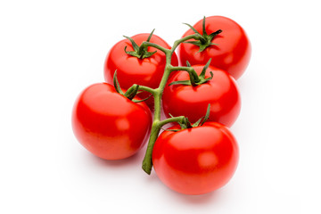Tomato isolated on white background.