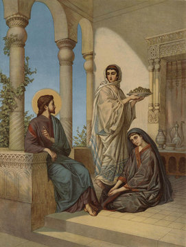 Jesus and two sisters