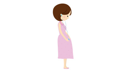 woman pregnant cartoon