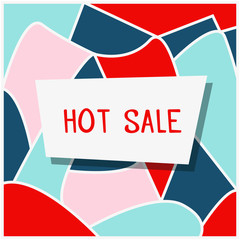 Sale banner abstract geometric background vector illustration