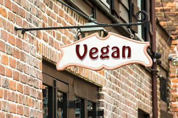 Obraz premium Schild 275 - Vegan