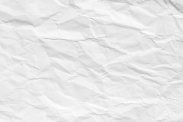 The texture of white paper with kinks and rumpled. Background for various purposes.
