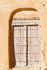 in   oman old wooden  door
