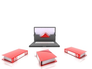 ARCHIVE . 3d Render Illustration.