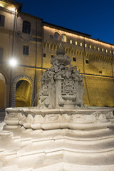 Cesena (Italy): the castle at evening