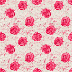 Obraz premium Aged roses seamless pattern