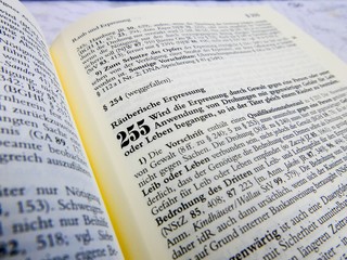 Fototapeta premium Räuberische Erpessung im Strafgesetzbuch