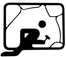 break the window glass and run away escape warning symbol sign on white background.