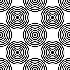 White and black geometric ornament. Seamless pattern