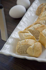 Baguette und Eier