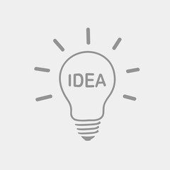 idee in einer glühbirne