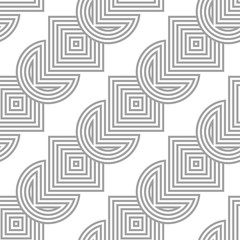 Light gray geometric ornament. Seamless pattern