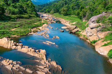 Landscape of river in jungle of Sri Lanka