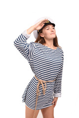 Naklejka premium women in the sea style