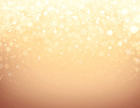 Iced gold winter background