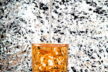 Palm oil background / Palm oil is an edible vegetable oil derived from the reddish pulp of the fruit of the oil palms