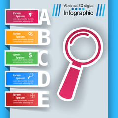 Loupe, search ibusiness nfographic Vector eps 10