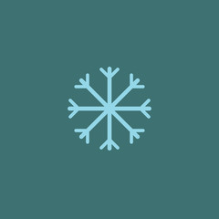 Vector snowflake silhouette