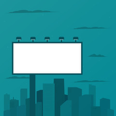 Obraz premium blank billboard in night city